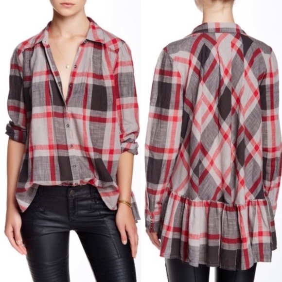 Free People Tops - Free People Preppy in Plaid Button Down Top